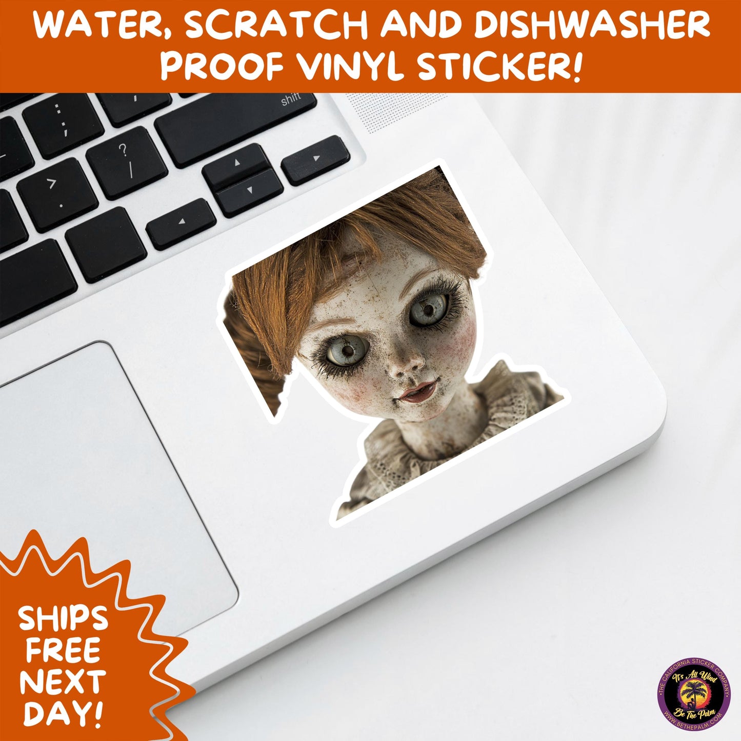 HORROR DOLL STICKERS Spooky Cute Creepy Girl Stickers – Perfect for Halloween, Scrapbooking, and Horror Aesthetic Fans