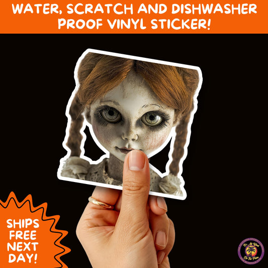 HORROR DOLL STICKERS Spooky Cute Creepy Girl Stickers  Perfect for Halloween, Scrapbooking, and Horror Aesthetic Fans