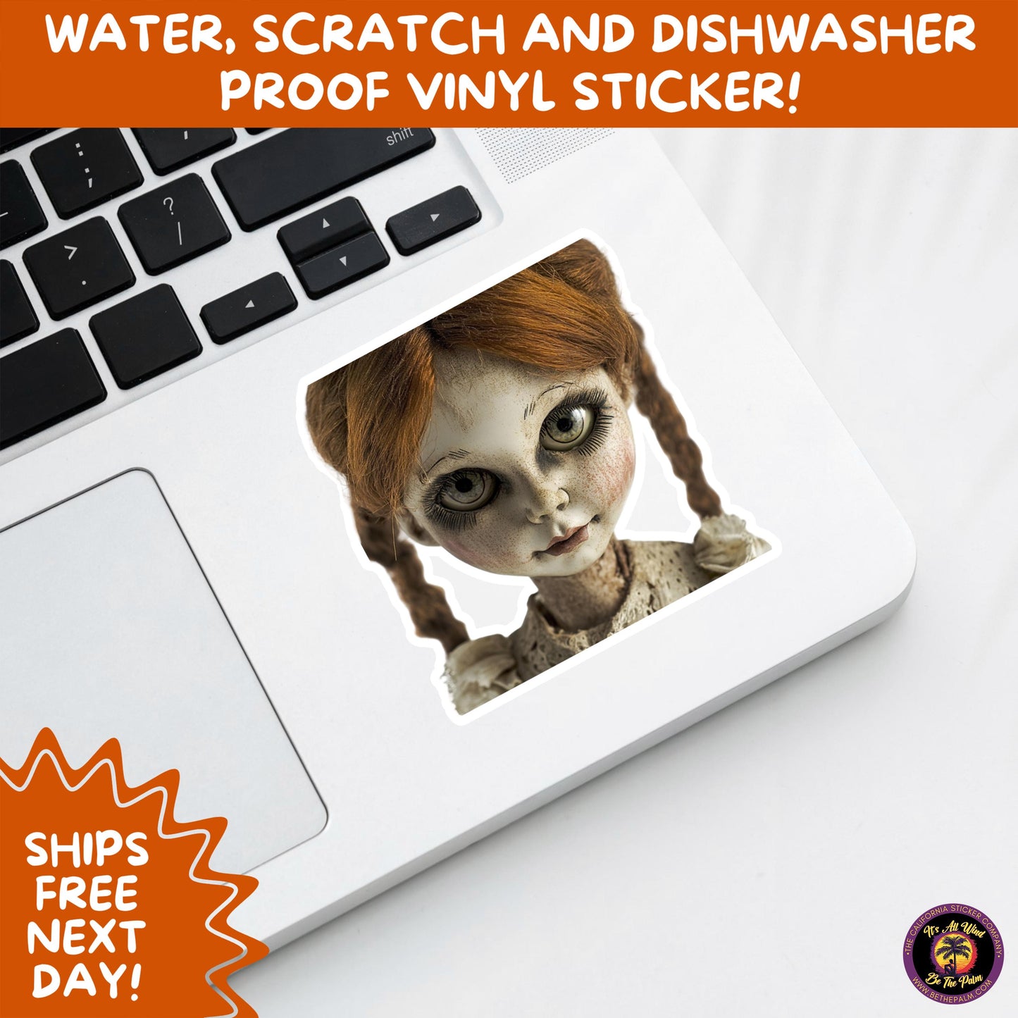 HORROR DOLL STICKERS Spooky Cute Creepy Girl Stickers – Perfect for Halloween, Scrapbooking, and Horror Aesthetic Fans