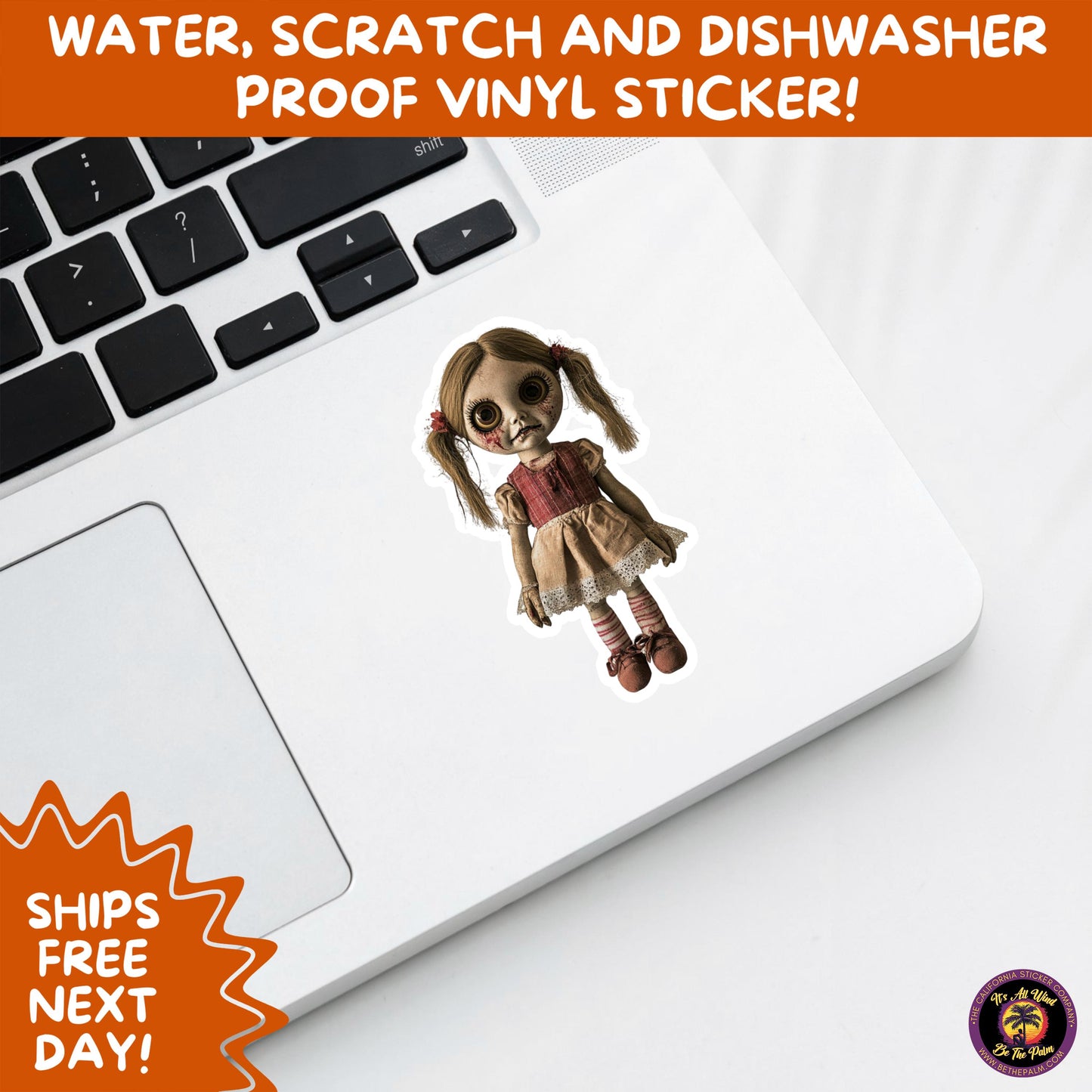 HORROR DOLL STICKERS Spooky Cute Creepy Girl Stickers – Perfect for Halloween, Scrapbooking, and Horror Aesthetic Fans