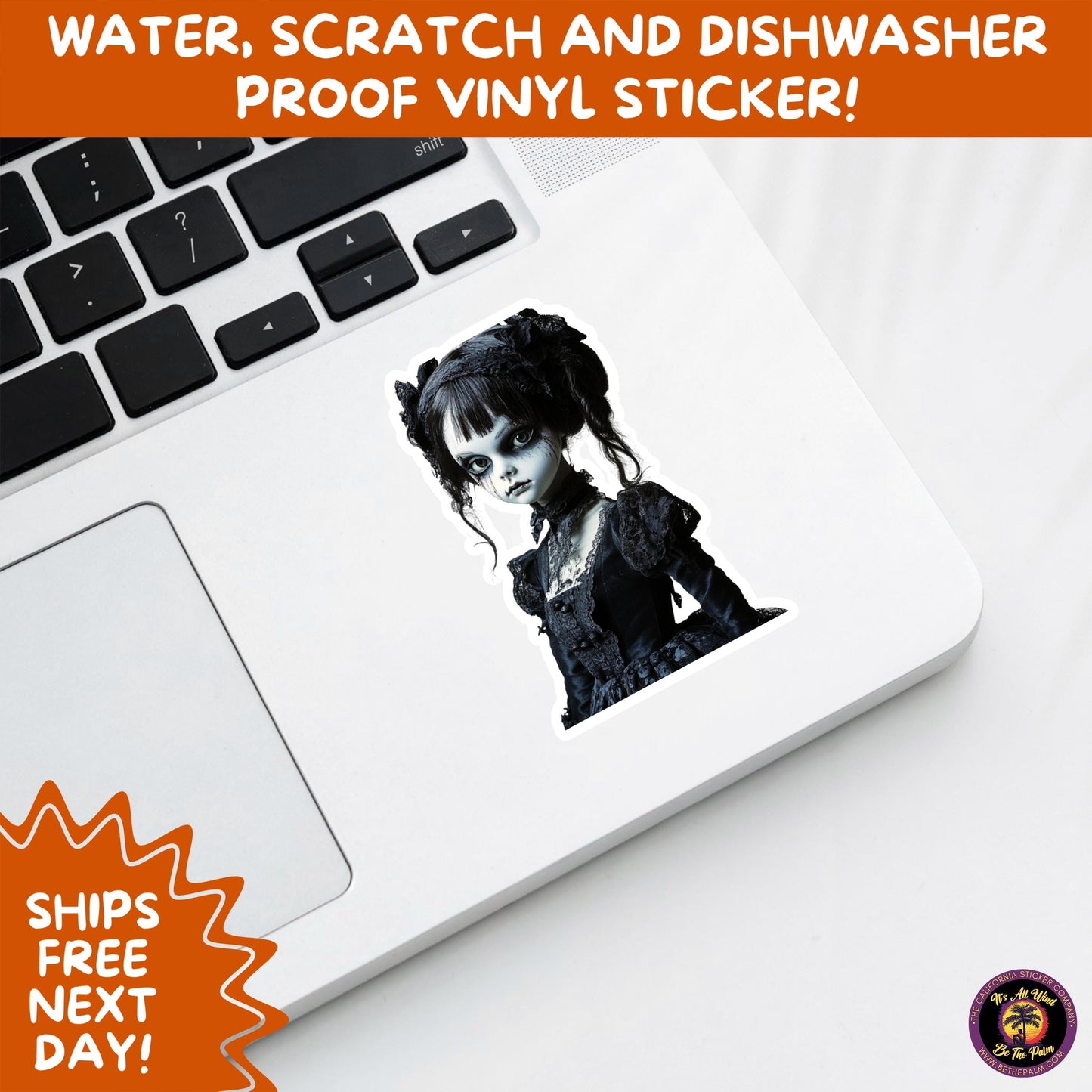 HORROR DOLL STICKERS Spooky Cute Creepy Girl Stickers – Perfect for Halloween, Scrapbooking, and Horror Aesthetic Fans