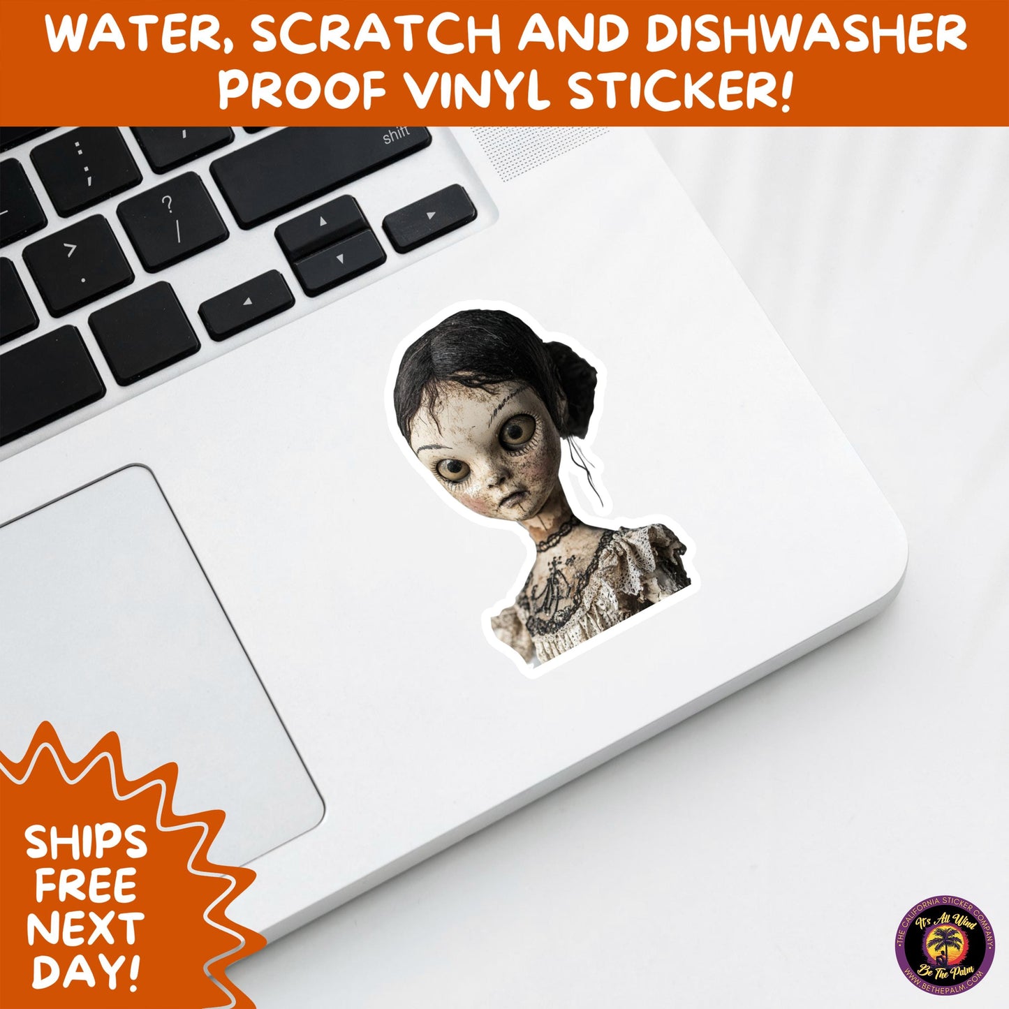HORROR DOLL STICKERS Spooky Cute Creepy Girl Stickers  Perfect for Halloween, Scrapbooking, and Horror Aesthetic Fans