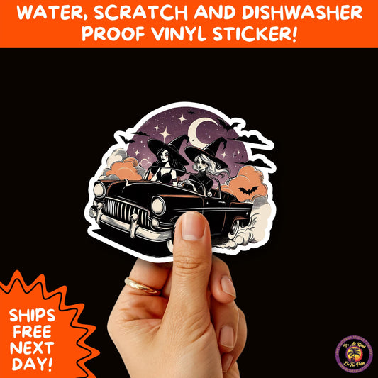 HALLOWEEN VINYL STICKERS | Spooky Ghosts, Witches, Pumpkins, Skulls and Bats – Waterproof Halloween Sticker Pack for All Ages