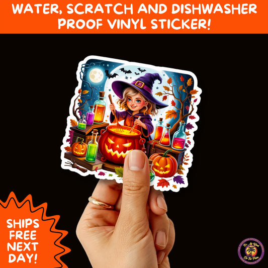HALLOWEEN VINYL STICKERS | Spooky Ghosts, Witches, Pumpkins, Skulls and Bats – Waterproof Halloween Sticker Pack for All Ages