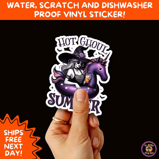 HALLOWEEN VINYL STICKERS | Spooky Ghosts, Witches, Pumpkins, Skulls and Bats – Waterproof Halloween Sticker Pack for All Ages
