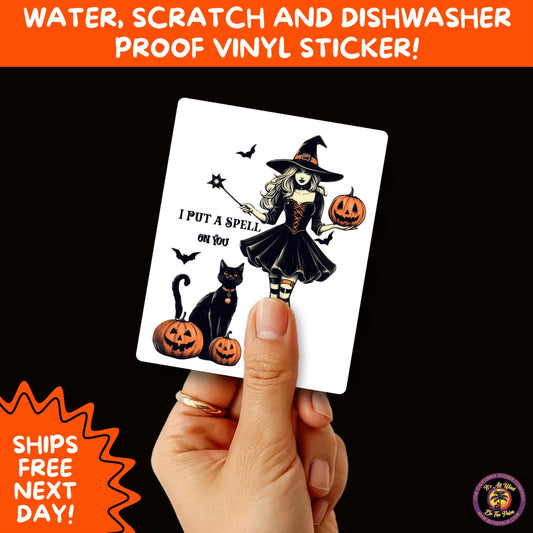HALLOWEEN VINYL STICKERS | Spooky Ghosts, Witches, Pumpkins, Skulls and Bats – Waterproof Halloween Sticker Pack for All Ages