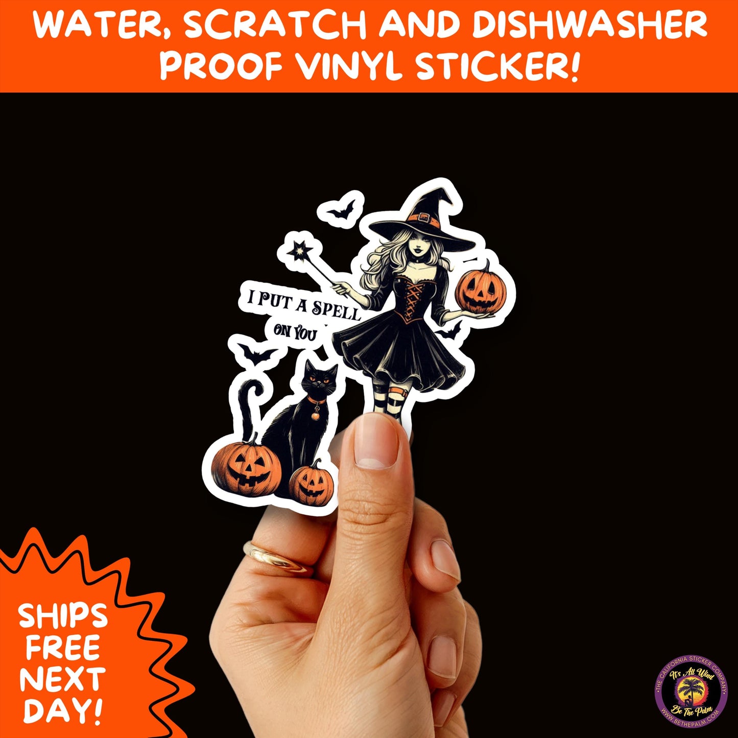 HALLOWEEN VINYL STICKERS | Spooky Ghosts, Witches, Pumpkins, Skulls and Bats – Waterproof Halloween Sticker Pack for All Ages