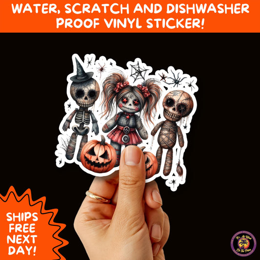 HALLOWEEN VINYL STICKERS | Spooky Ghosts, Witches, Pumpkins, Skulls and Bats – Waterproof Halloween Sticker Pack for All Ages