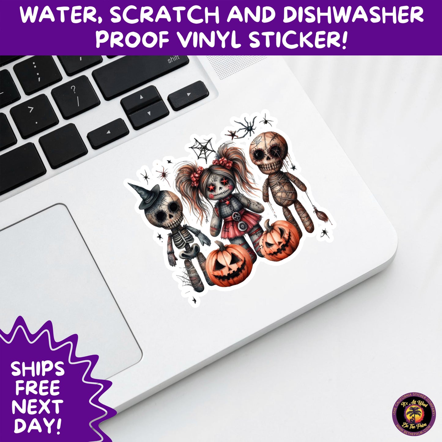 HALLOWEEN VINYL STICKERS | Spooky Ghosts, Witches, Pumpkins, Skulls and Bats – Waterproof Halloween Sticker Pack for All Ages