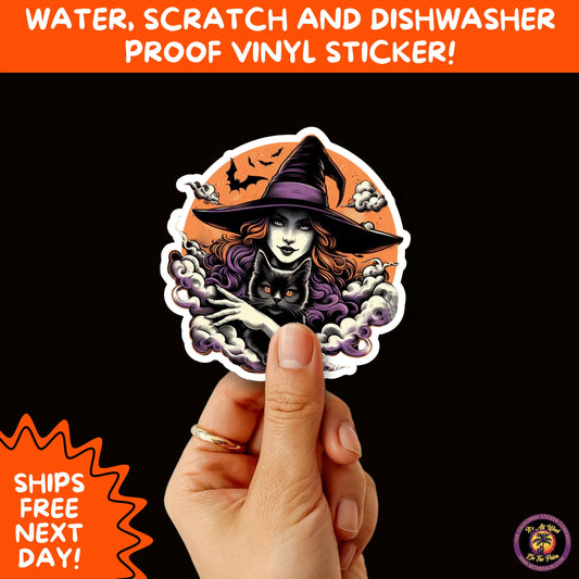 HALLOWEEN VINYL STICKERS | Spooky Ghosts, Witches, Pumpkins, Skulls and Bats – Waterproof Halloween Sticker Pack for All Ages