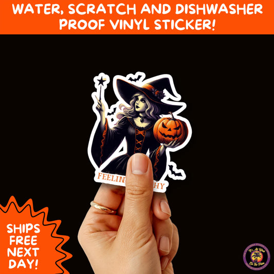 HALLOWEEN VINYL STICKERS | Spooky Ghosts, Witches, Pumpkins, Skulls and Bats – Waterproof Halloween Sticker Pack for All Ages