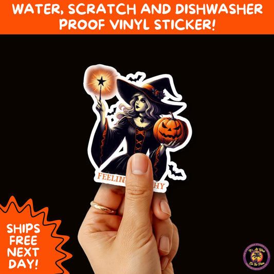 HALLOWEEN VINYL STICKERS | Spooky Ghosts, Witches, Pumpkins, Skulls and Bats – Waterproof Halloween Sticker Pack for All Ages