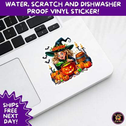 HALLOWEEN VINYL STICKERS | Spooky Ghosts, Witches, Pumpkins, Skulls and Bats – Waterproof Halloween Sticker Pack for All Ages