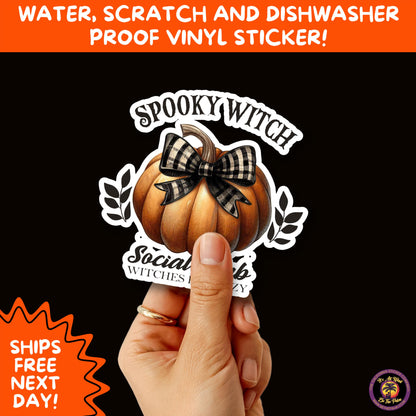 HALLOWEEN VINYL STICKERS | Spooky Ghosts, Witches, Pumpkins, Skulls and Bats – Waterproof Halloween Sticker Pack for All Ages