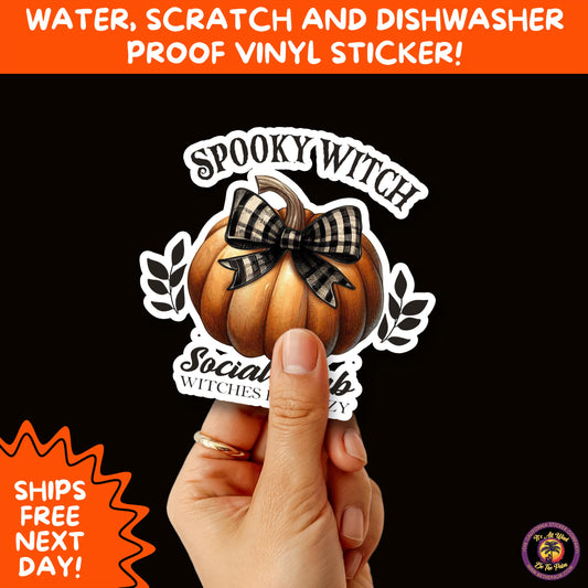 HALLOWEEN VINYL STICKERS | Spooky Ghosts, Witches, Pumpkins, Skulls and Bats – Waterproof Halloween Sticker Pack for All Ages
