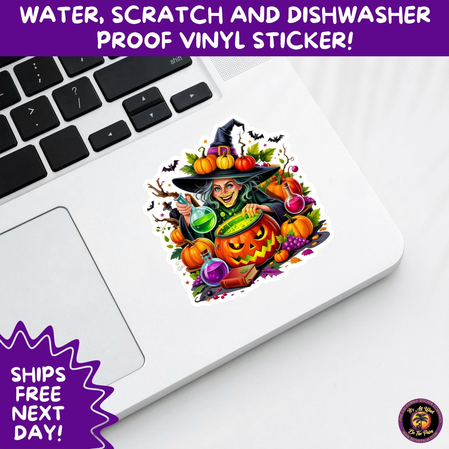 HALLOWEEN VINYL STICKERS | Spooky Ghosts, Witches, Pumpkins, Skulls and Bats – Waterproof Halloween Sticker Pack for All Ages