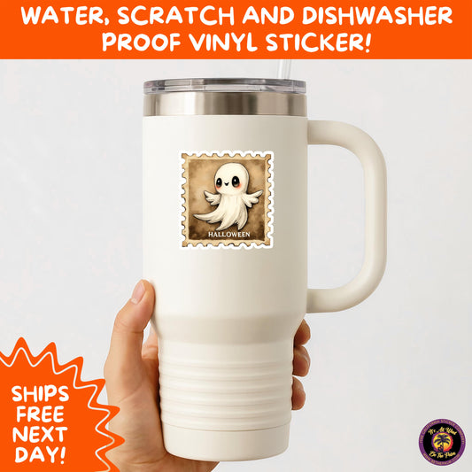 HALLOWEEN VINYL STICKERS | Spooky Ghosts, Witches, Pumpkins, Skulls and Bats – Waterproof Halloween Sticker Pack for All Ages