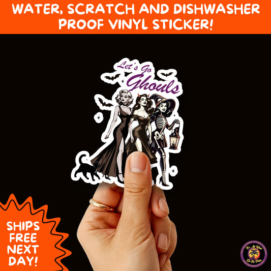 HALLOWEEN VINYL STICKERS | Spooky Ghosts, Witches, Pumpkins, Skulls and Bats – Waterproof Halloween Sticker Pack for All Ages