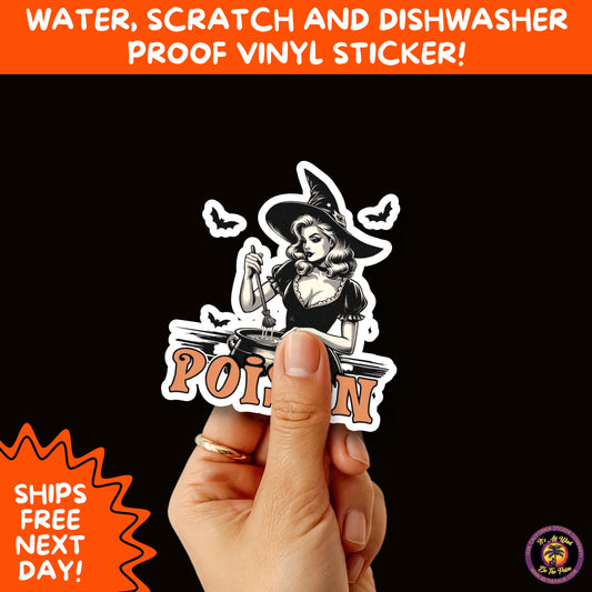 HALLOWEEN VINYL STICKERS | Spooky Ghosts, Witches, Pumpkins, Skulls and Bats – Waterproof Halloween Sticker Pack for All Ages