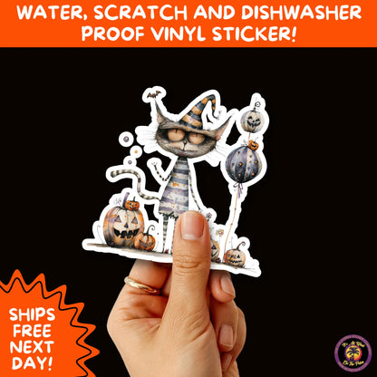 HALLOWEEN VINYL STICKERS | Spooky Ghosts, Witches, Pumpkins, Skulls and Bats – Waterproof Halloween Sticker Pack for All Ages