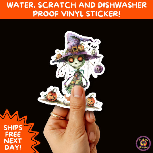 HALLOWEEN VINYL STICKERS | Spooky Ghosts, Witches, Pumpkins, Skulls and Bats – Waterproof Halloween Sticker Pack for All Ages
