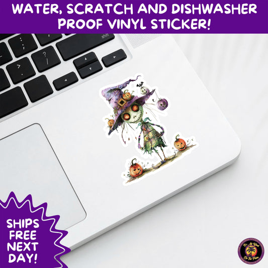 HALLOWEEN VINYL STICKERS | Spooky Ghosts, Witches, Pumpkins, Skulls and Bats – Waterproof Halloween Sticker Pack for All Ages