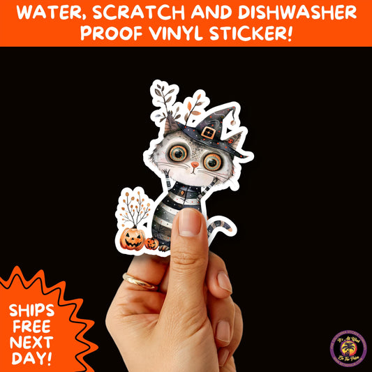 HALLOWEEN VINYL STICKERS | Spooky Ghosts, Witches, Pumpkins, Skulls and Bats – Waterproof Halloween Sticker Pack for All Ages
