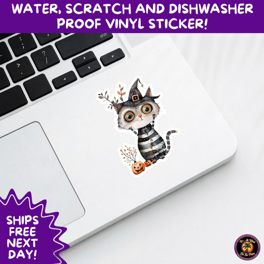 HALLOWEEN VINYL STICKERS | Spooky Ghosts, Witches, Pumpkins, Skulls and Bats – Waterproof Halloween Sticker Pack for All Ages