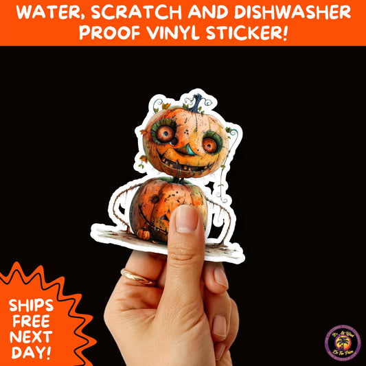 HALLOWEEN VINYL STICKERS | Spooky Ghosts, Witches, Pumpkins, Skulls and Bats – Waterproof Halloween Sticker Pack for All Ages