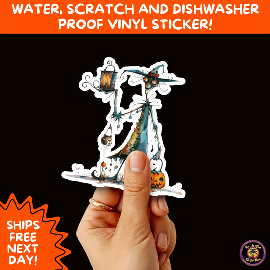 HALLOWEEN VINYL STICKERS | Spooky Ghosts, Witches, Pumpkins, Skulls and Bats – Waterproof Halloween Sticker Pack for All Ages