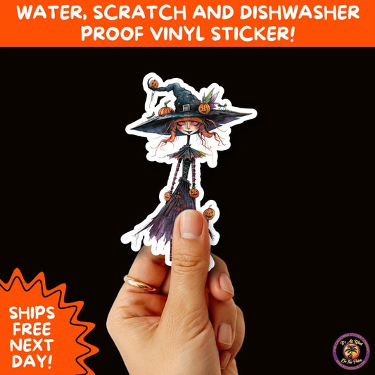 HALLOWEEN VINYL STICKERS | Spooky Ghosts, Witches, Pumpkins, Skulls and Bats – Waterproof Halloween Sticker Pack for All Ages