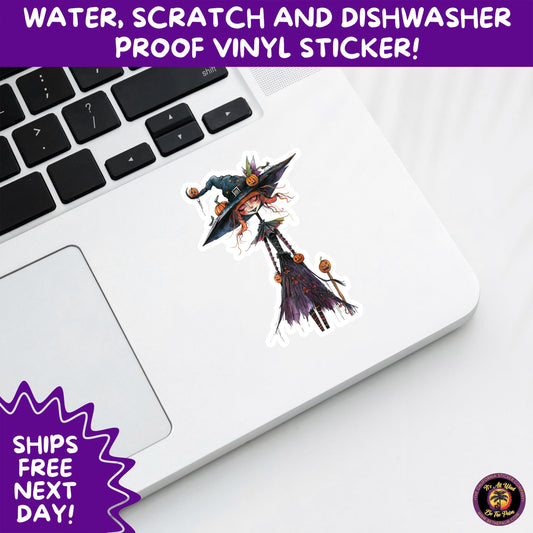 HALLOWEEN VINYL STICKERS | Spooky Ghosts, Witches, Pumpkins, Skulls and Bats – Waterproof Halloween Sticker Pack for All Ages