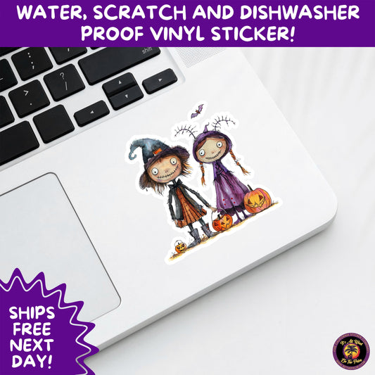 HALLOWEEN VINYL STICKERS | Spooky Ghosts, Witches, Pumpkins, Skulls and Bats – Waterproof Halloween Sticker Pack for All Ages