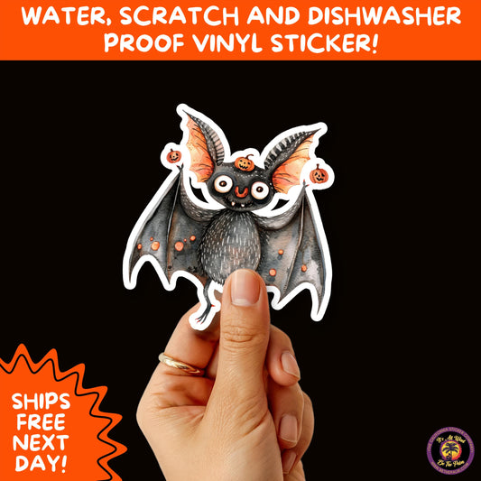 HALLOWEEN VINYL STICKERS | Spooky Ghosts, Witches, Pumpkins, Skulls and Bats – Waterproof Halloween Sticker Pack for All Ages