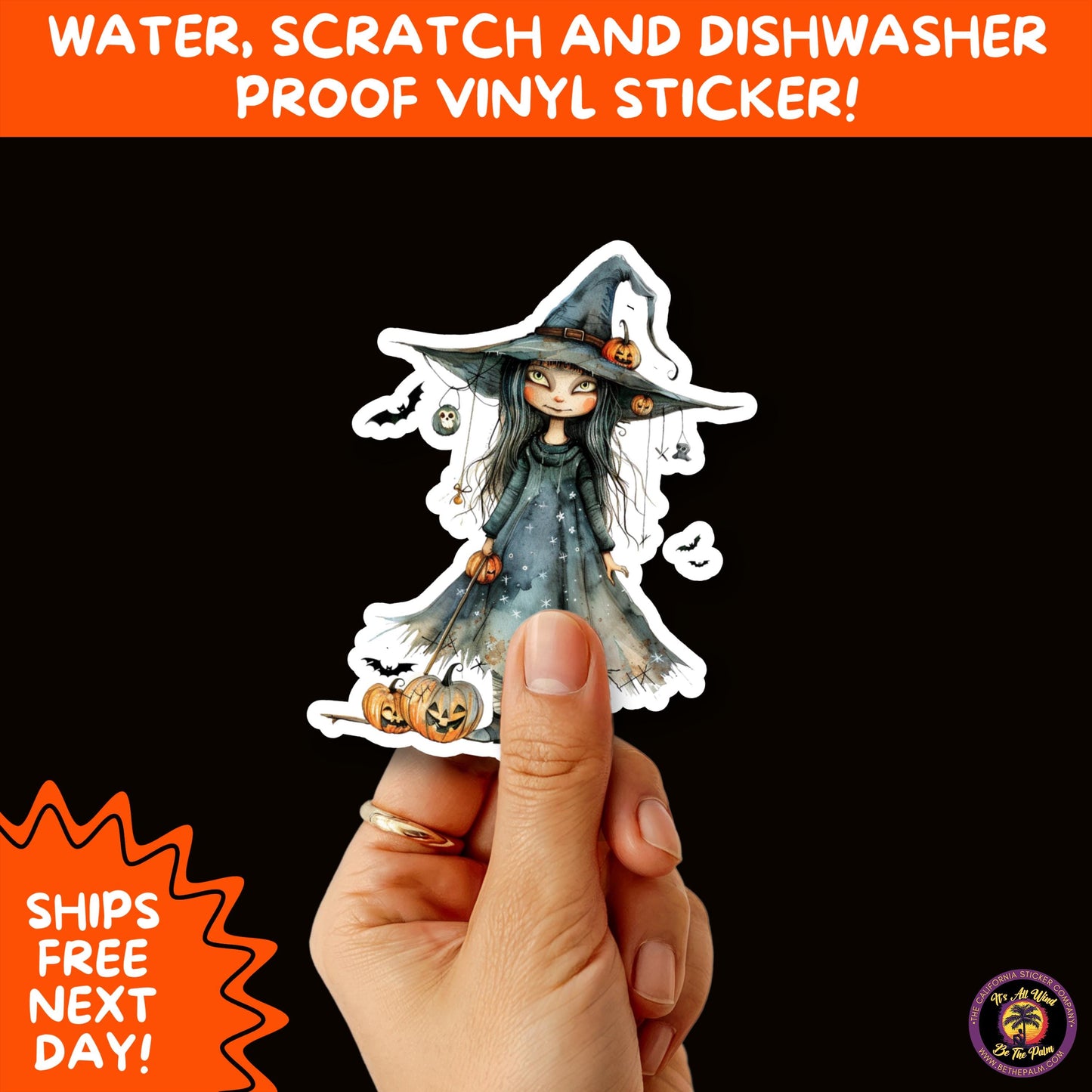 HALLOWEEN VINYL STICKERS | Spooky Ghosts, Witches, Pumpkins, Skulls and Bats – Waterproof Halloween Sticker Pack for All Ages