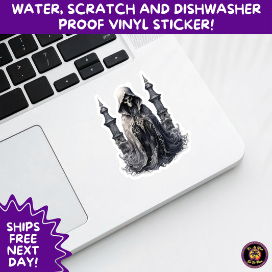 HALLOWEEN VINYL STICKERS | Spooky Ghosts, Witches, Pumpkins, Skulls and Bats – Waterproof Halloween Sticker Pack for All Ages