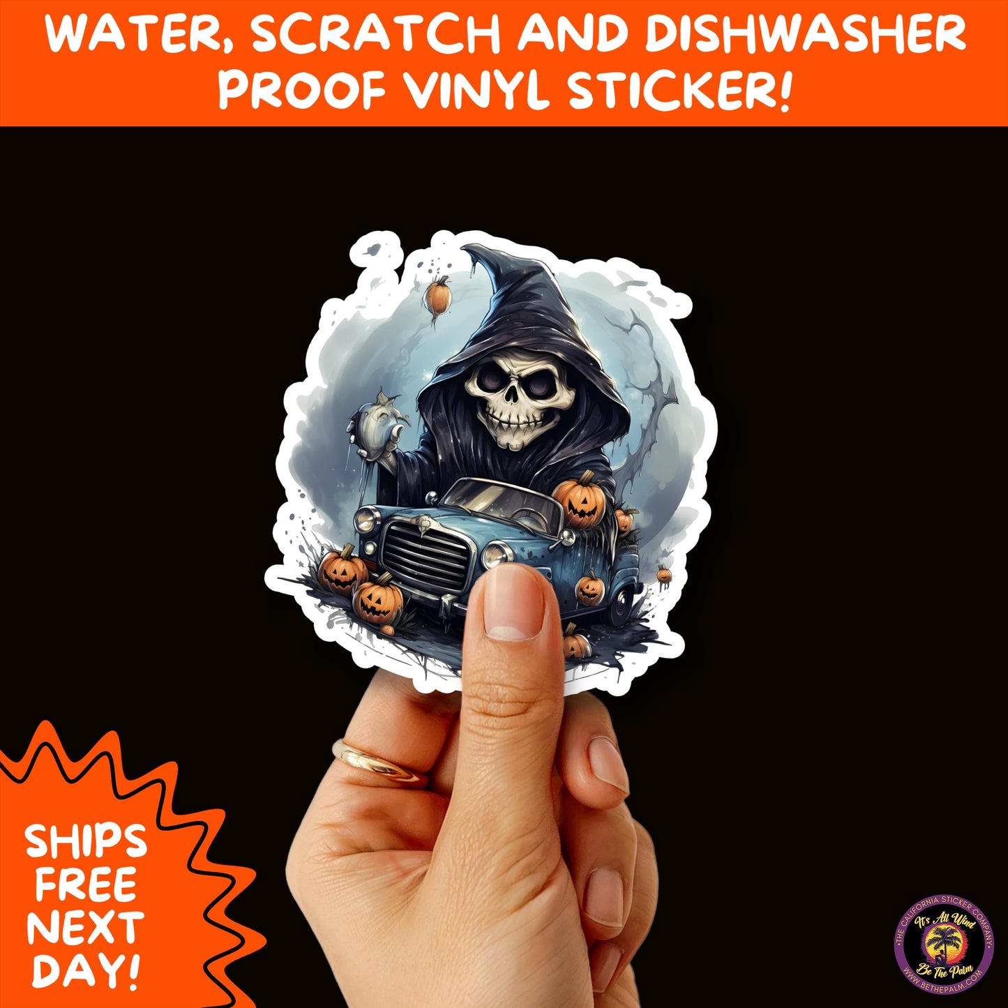 HALLOWEEN VINYL STICKERS | Spooky Ghosts, Witches, Pumpkins, Skulls and Bats – Waterproof Halloween Sticker Pack for All Ages