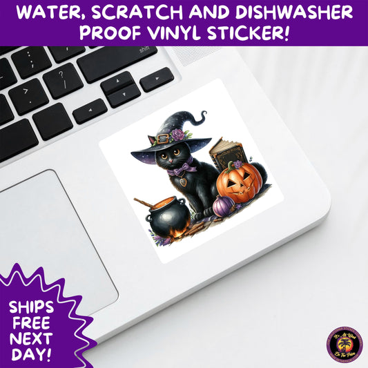 HALLOWEEN VINYL STICKERS | Spooky Ghosts, Witches, Pumpkins, Skulls and Bats – Waterproof Halloween Sticker Pack for All Ages