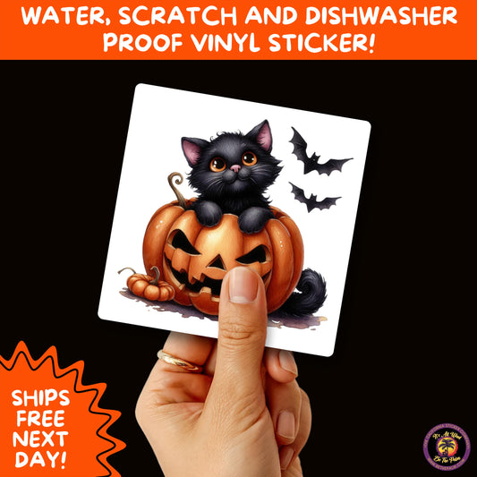 HALLOWEEN VINYL STICKERS | Spooky Ghosts, Witches, Pumpkins, Skulls and Bats – Waterproof Halloween Sticker Pack for All Ages