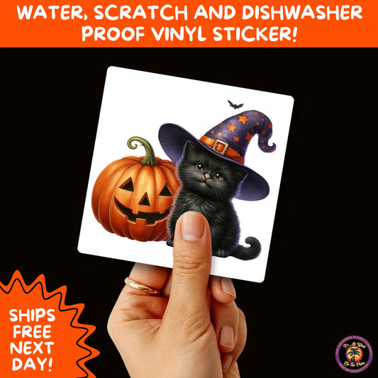 HALLOWEEN VINYL STICKERS | Spooky Ghosts, Witches, Pumpkins, Skulls and Bats – Waterproof Halloween Sticker Pack for All Ages