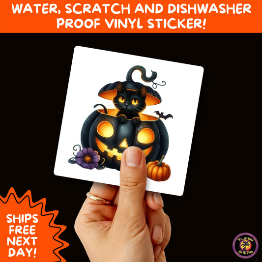 HALLOWEEN VINYL STICKERS | Spooky Ghosts, Witches, Pumpkins, Skulls and Bats – Waterproof Halloween Sticker Pack for All Ages