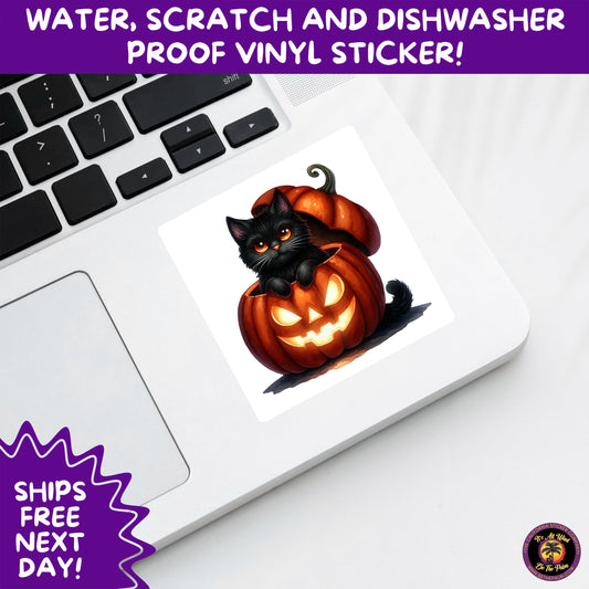 HALLOWEEN VINYL STICKERS | Spooky Ghosts, Witches, Pumpkins, Skulls and Bats – Waterproof Halloween Sticker Pack for All Ages