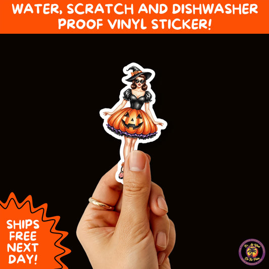 HALLOWEEN VINYL STICKERS | Spooky Ghosts, Witches, Pumpkins, Skulls and Bats – Waterproof Halloween Sticker Pack for All Ages
