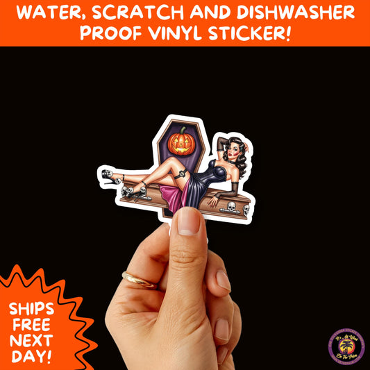 HALLOWEEN VINYL STICKERS | Spooky Ghosts, Witches, Pumpkins, Skulls and Bats – Waterproof Halloween Sticker Pack for All Ages
