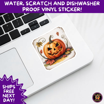 HALLOWEEN VINYL STICKERS | Spooky Ghosts, Witches, Pumpkins, Skulls and Bats – Waterproof Halloween Sticker Pack for All Ages