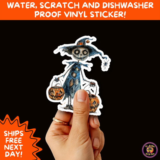 HALLOWEEN VINYL STICKERS | Spooky Ghosts, Witches, Pumpkins, Skulls and Bats – Waterproof Halloween Sticker Pack for All Ages