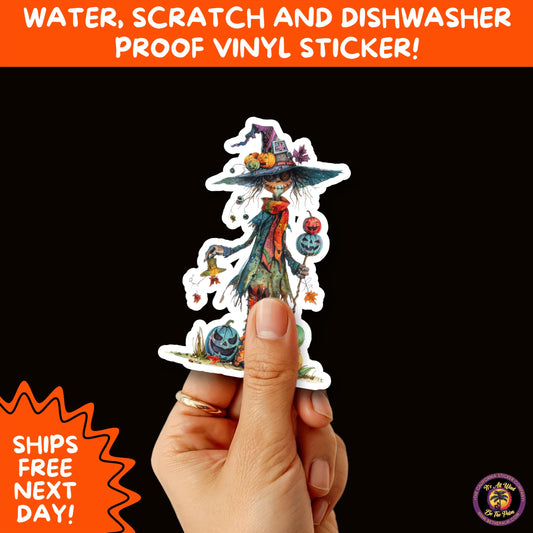 HALLOWEEN VINYL STICKERS | Spooky Ghosts, Witches, Pumpkins, Skulls and Bats – Waterproof Halloween Sticker Pack for All Ages