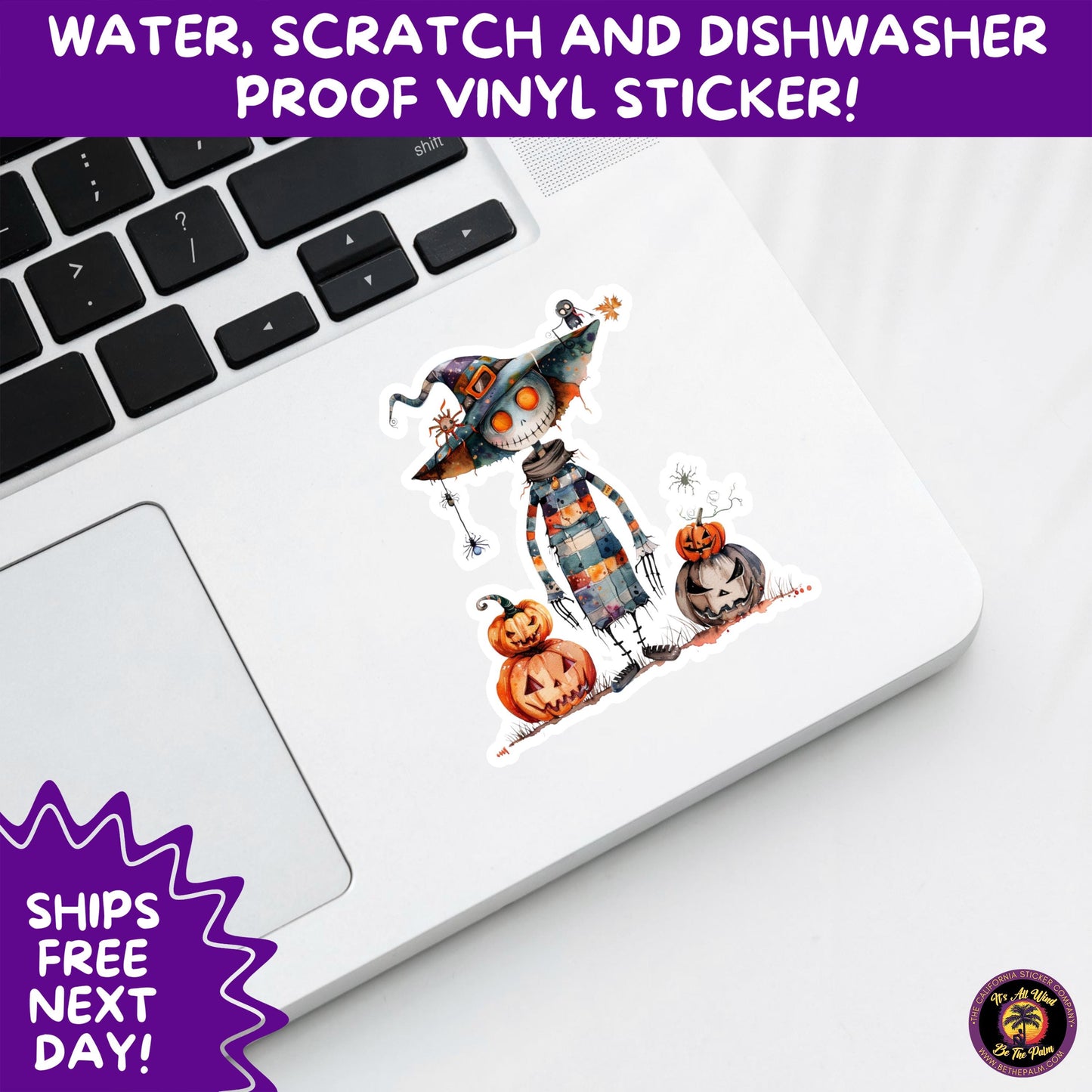 HALLOWEEN VINYL STICKERS | Spooky Ghosts, Witches, Pumpkins, Skulls and Bats – Waterproof Halloween Sticker Pack for All Ages