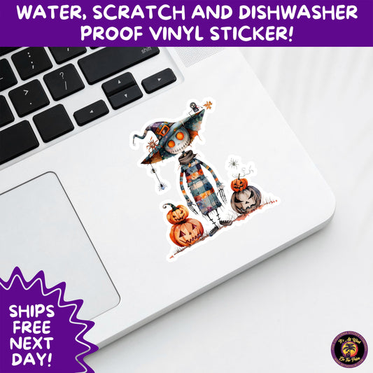 HALLOWEEN VINYL STICKERS | Spooky Ghosts, Witches, Pumpkins, Skulls and Bats – Waterproof Halloween Sticker Pack for All Ages