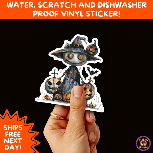 HALLOWEEN VINYL STICKERS | Spooky Ghosts, Witches, Pumpkins, Skulls and Bats – Waterproof Halloween Sticker Pack for All Ages